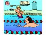 man and woman in a swimming pool